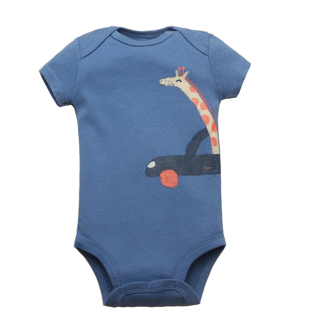 5Pcs/Lot Baby Boys Girls Bodysuits 100% Cotton Short Sleeves Kids Clothes 6-24 Month Newborn Baby Clothing Bebe Jumpsuit