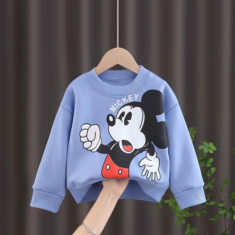 Adorable Disney Mickey Tracksuit for Kids - Stylish Long Sleeve Hoodie & Pants Set for Boys and Girls