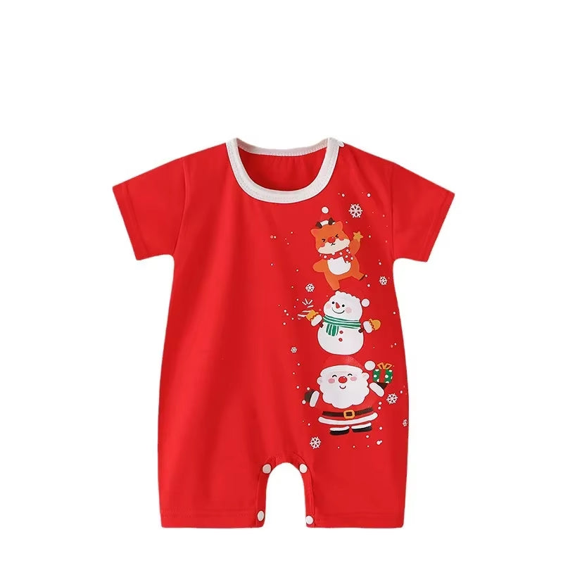 Adorable Cartoon Summer Rompers for Baby Boys & Girls - Short Sleeve Bodysuit for Newborns and Infants
