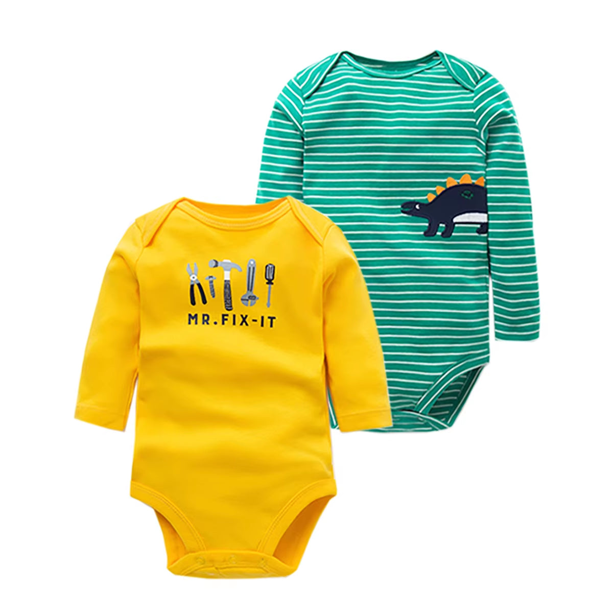 2024 New Fashion Newborn Cartoon Long Sleeve Baby Boy Bodysuits Soft 100%Cotton Baby Clothes Set Infant Jumpsuit