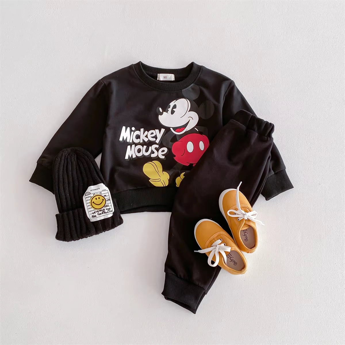 Adorable Disney Mickey Tracksuit for Kids - Stylish Long Sleeve Hoodie & Pants Set for Boys and Girls