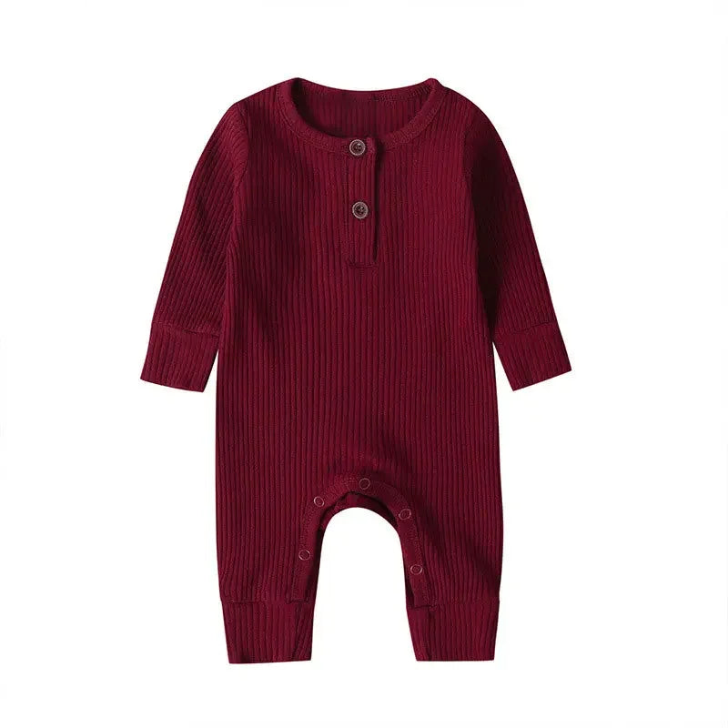 Cozy Autumn Newborn Romper - Adorable Cotton Jumpsuit for Baby Boys & Girls