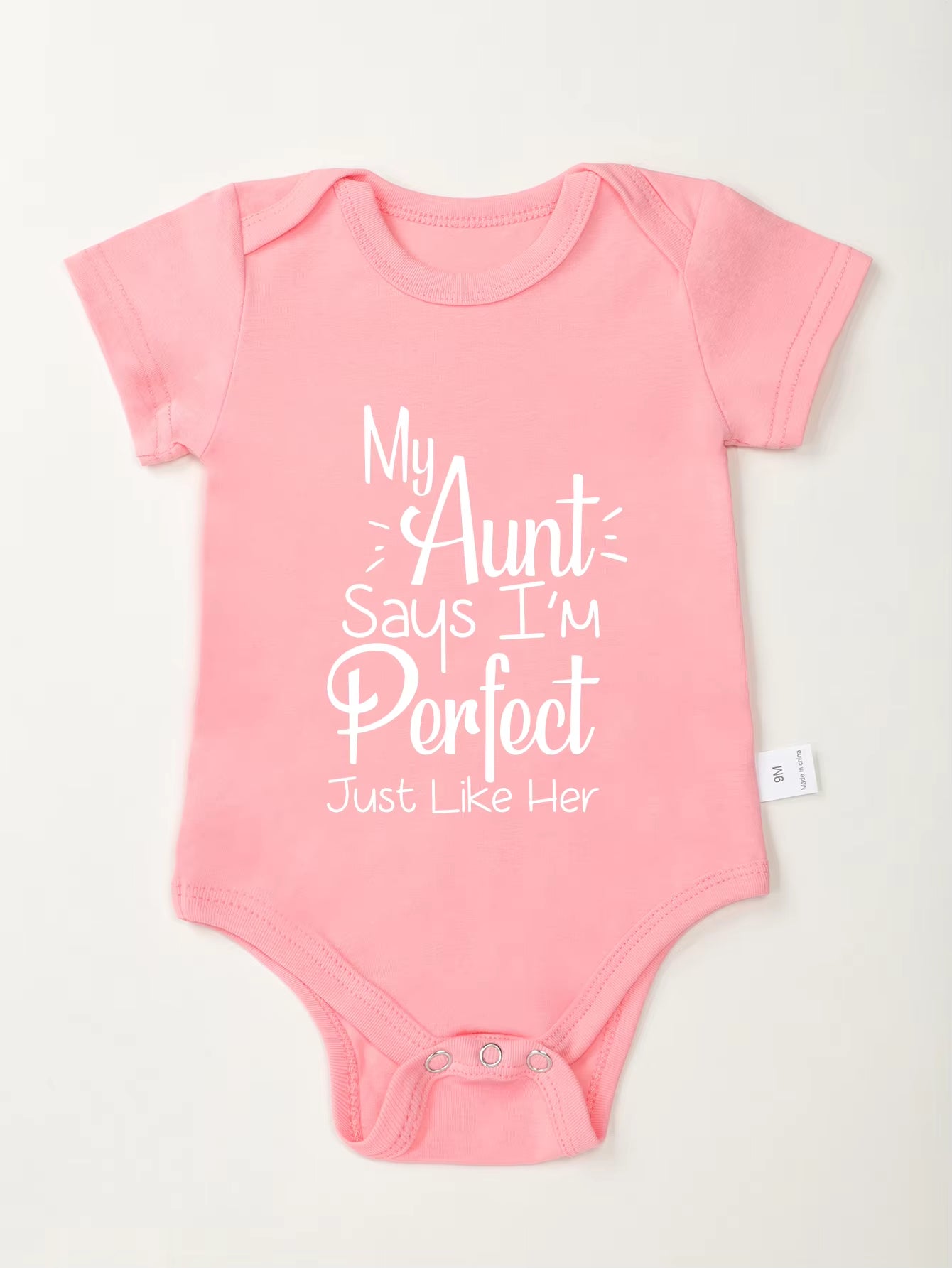 Bodysuit Newborn My Aunt Says I'M Perfect Just like Her Cute Clothe Infant Fashion Toddler Romper Jumpsuit 0-24M Baby Girl