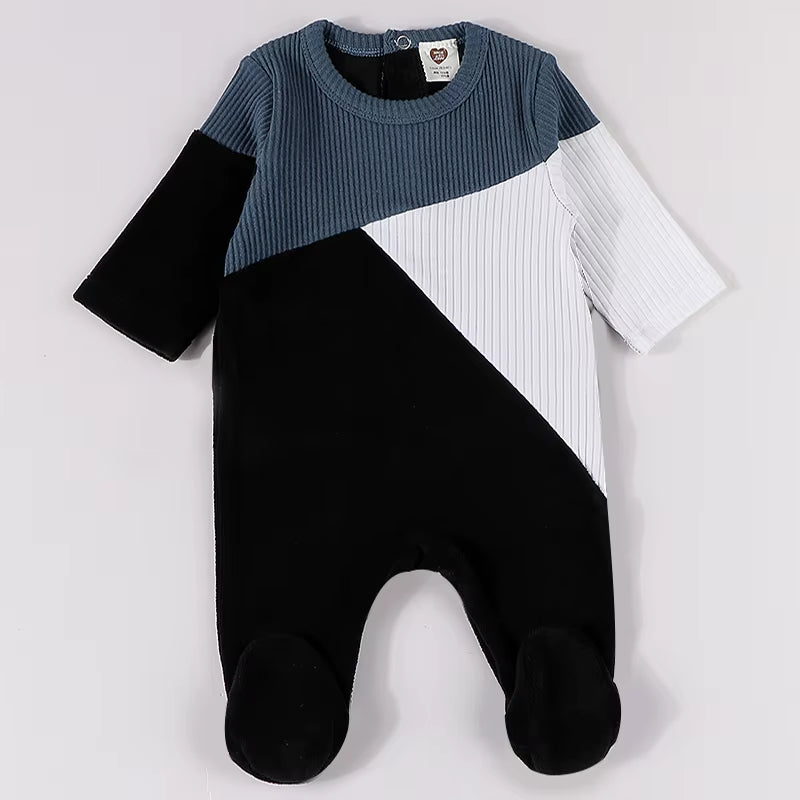 Baby Romper Pyjamas Kids Clothes Long Sleeves Children Clothing Velour and Rib Baby Overalls Boy and Girl Clothes Footies Romper